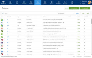 ServiceSight customer and contact database