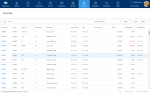 invoices by ServiceSight software